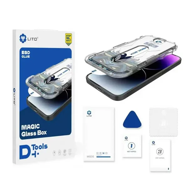 گلس لیتو مدل iPhone 16 Pro Max با کیت نصب - تصویر 3